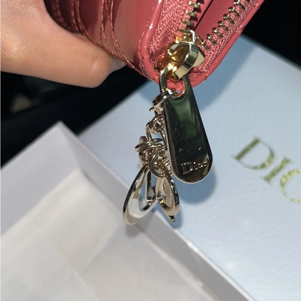 Christian Dior Cannage Quilt Long Zip Wallet